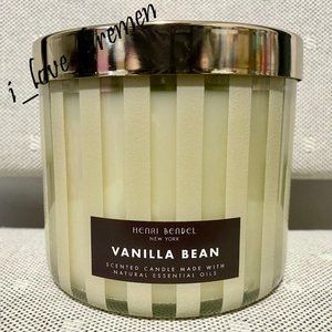 Henri Bendel 14.5oz. Vanilla Bean 3 Wick Candles x 2 - RESERVED